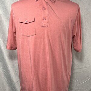 FootJoy FJ Athletic Fit Golf Polo Mens Pink Short Sleeve Pocket Shirt